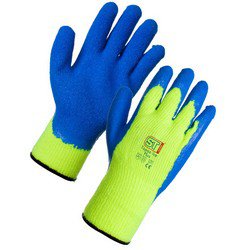 Supertouch Topaz Ice Plus Gloves Acrylic Textured Latex Palm Large