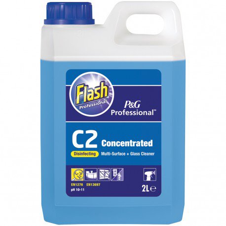 Flash Professional C2 Multi Surface Cleaner 2 Litre [Pack 2]