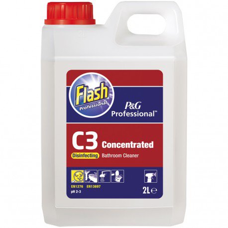 Flash Professional C3 Multipurpose Bathroom Cleaner 2 Litre [Pack 2] Procter & Gamble