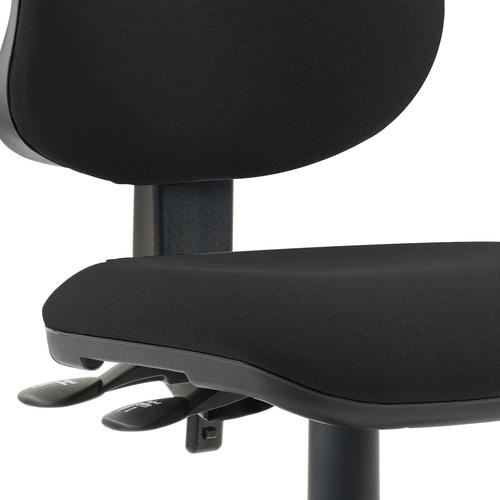Eclipse Plus II Lever Task Operator Chair Black Without Arms 413748 Buy online at Office 5Star or contact us Tel 01594 810081 for assistance