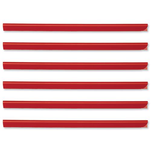 Spine Bars for 60 Sheets A4 Capacity 6mm Red [Pack 50]