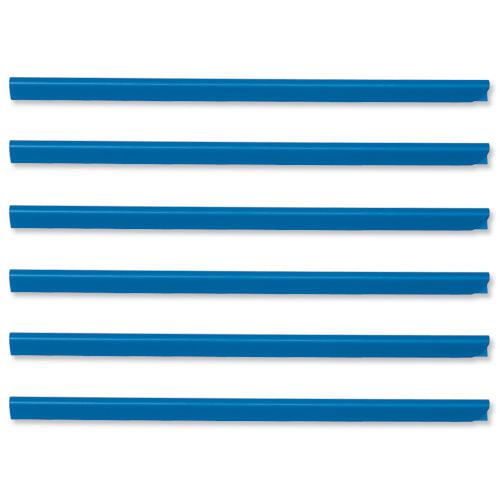 Spine Bars for 60 Sheets A4 Capacity 6mm Blue [Pack 50] Durable (UK) Ltd