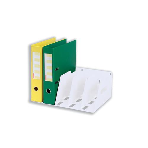 Filing Rack for Lever Arch Files, Desk Top,  Strong White Metal 4061769 Buy online at Office 5Star or contact us Tel 01594 810081 for assistance