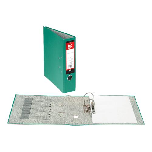 5 Star Office Lever Arch File 70mm A4 Green [Pack 10]