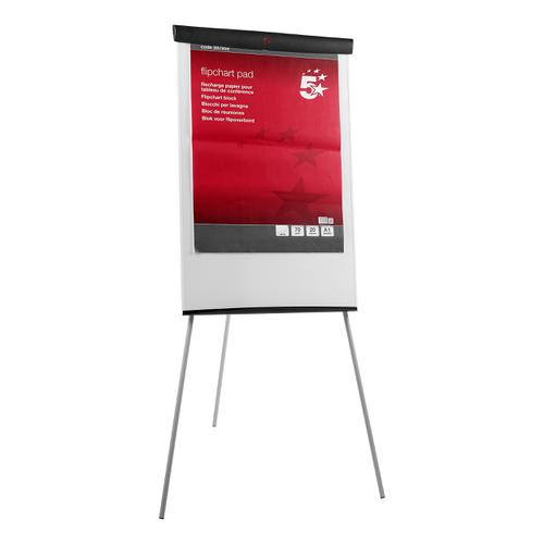 5 Star Office Flipchart Easel with W670xH990mm Board W700xD82xH1900mm Black Trim 424461 Buy online at Office 5Star or contact us Tel 01594 810081 for assistance