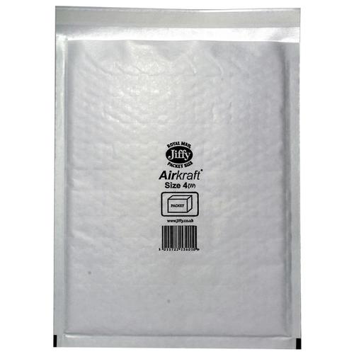 Jiffy Airkraft Bag Bubble-lined Peel and Seal Size 4 240x320mm White Ref JL-AMP-4-10 [Pack 10]