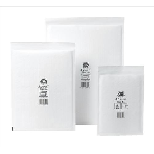 Jiffy Airkraft Bag Bubble-lined Size 7 Peel and Seal 340x445mm White Ref JL-AMP-7-10 [Pack 10]