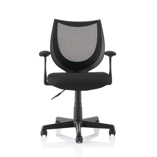 5 Star Office Gleam SoHo Mesh Operators Chair Black 470x480x410-510mm [Each]