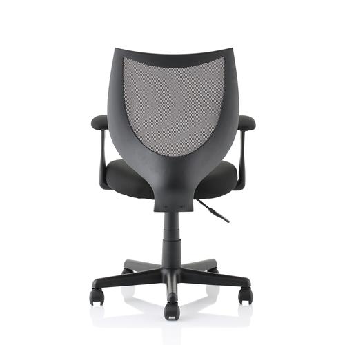 5 Star Office Gleam SoHo Mesh Operators Chair Black 470x480x410-510mm  OTGroup