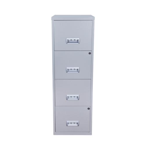 Pierre Henry Filing Cabinet Steel 4 Drawer A4 400x400x1250mm Silver Ref 595044 433588 Buy online at Office 5Star or contact us Tel 01594 810081 for assistance