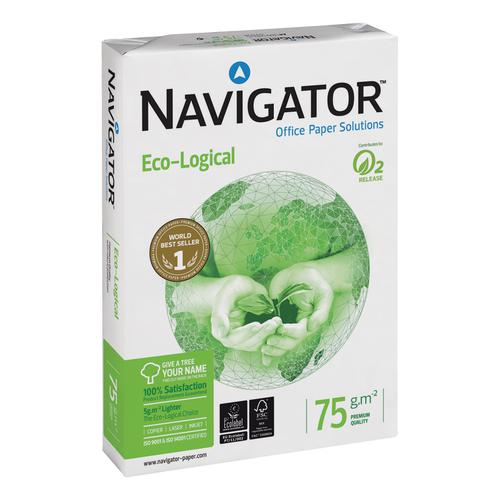 Navigator Eco-logical Paper FSC 75gsm A4 Wht Ref NEC0750012 [5 x 500 Shts]