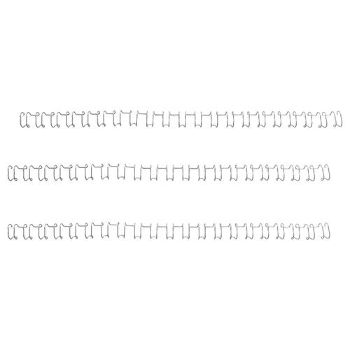 GBC Binding Wire Elements 21 Loop 55 Sheets 6mm for A4 Silver Ref IB160431 [Pack 100]