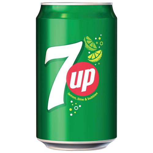 7UP Original Lemon and Lime Soft Drink Can 330ml Ref 203388 [Pack 24]