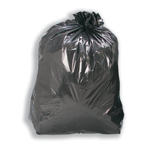 5 Star Facilities Bin Liners Medium/Heavy Duty 110 Litre Capacity W450/690xH945mm Black [Pack 200]