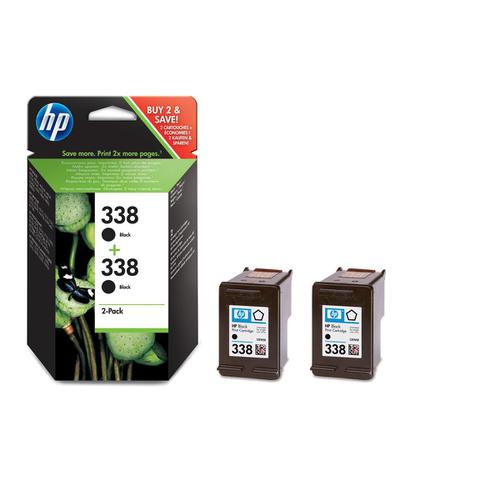 Hewlett Packard [HP] No.338 Inkjet Cartridge Page Life 480pp 11ml Black Ref CB331EE [Pack 2]