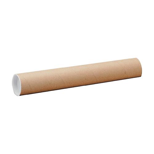 Postal Tube Cardboard with Plastic End Caps L1140xDia.102mm RBL10526 Pack 12