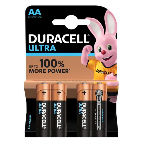 Duracell Ultra Power MX1500 Batteries AA 1.5V Ref 81235491 [Pack 4]