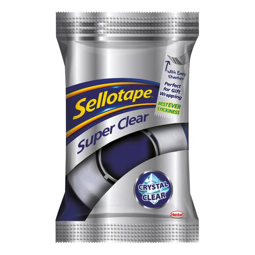 Sellotape Super Clear Tape 18mm x 25m [Pack 8]