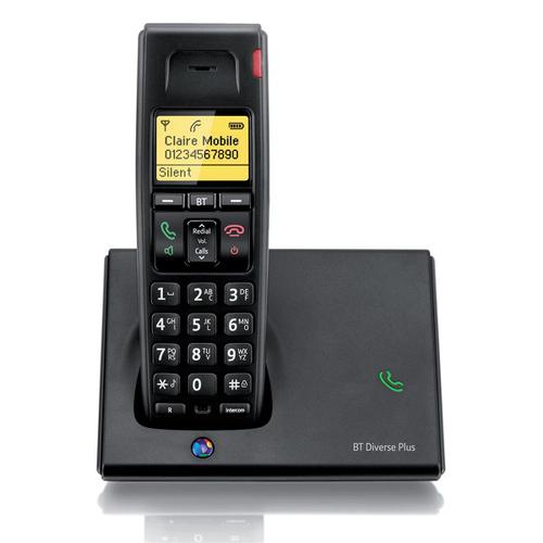 BT Diverse 7110 Plus DECT Telephone Cordless GAP SMS 100-entry Directory 10 Redials Ref 060743