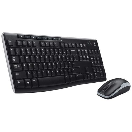 Logitech MK270 Keyboard and Mouse Desktop Combo Wireless Black Ref 920-004523 Logitech
