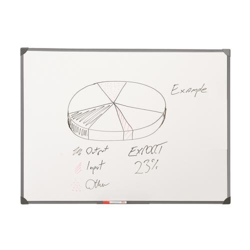 5 Star Office Drywipe Non-Magnetic Board with Fixing Kit and Detachable Pen Tray W600xH450mm