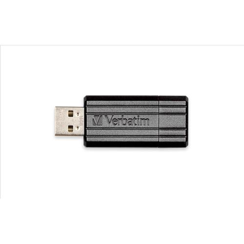 Verbatim Pinstripe USB Drive 2.0 Retractable 16GB Black Ref 49063 4037941 Buy online at Office 5Star or contact us Tel 01594 810081 for assistance