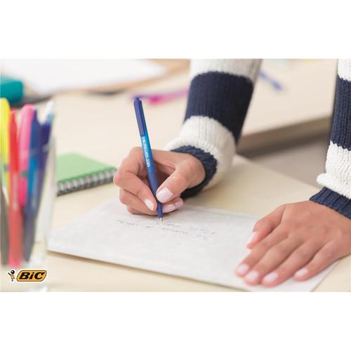 Bic SoftFeel Clic Pen Retractable Rubberised Barrel Med 1.0mm Tip 0.32mm Line Black Ref 837397 [Pack 12] 862770 Buy online at Office 5Star or contact us Tel 01594 810081 for assistance