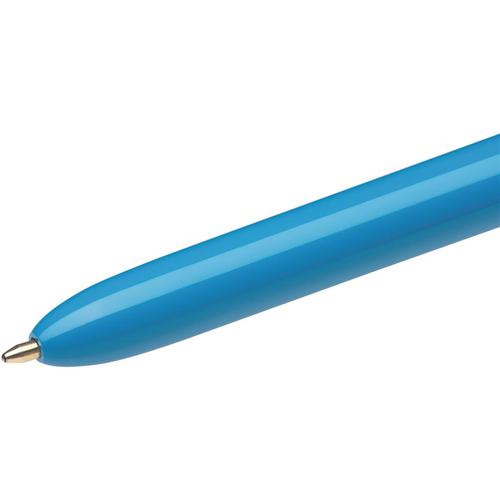 Bic 4-Colour Ball Pen Medium 1.0mm Tip 0.32mm Line Blue Black Red Green Ref 802077  862665