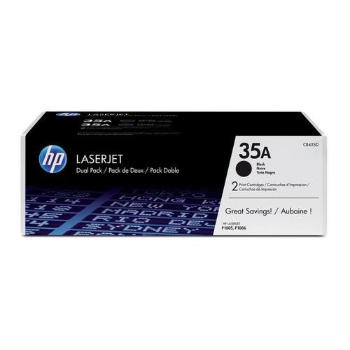 HP 35A Laser Toner Cartridge Page Life 1500pp Black Ref CB435AD [Pack 2] HP