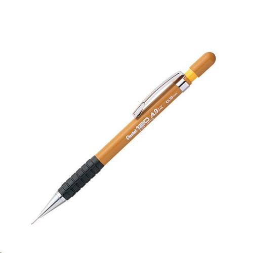 Pentel A319 Automatic Pencil with Rubber Grip and 2 x HB 0.9mm Lead Yellow Barrel Ref A319-Y [Pack 12] Pentel Co