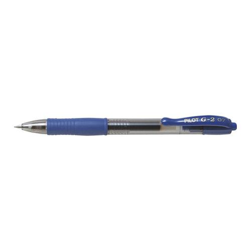 Pilot G207 Gel R/ball Pen Rubber Grip Retractable 0.7mm Tip 0.39mm Line Blue Ref 4902505163180 [Pack 12] Pilot Pen