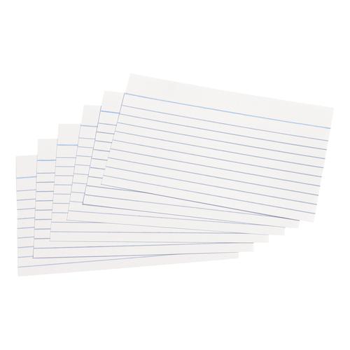 5 Star Office Record Cards Ruled Both Sides 5x3in 127x76mm White [Pack 100]