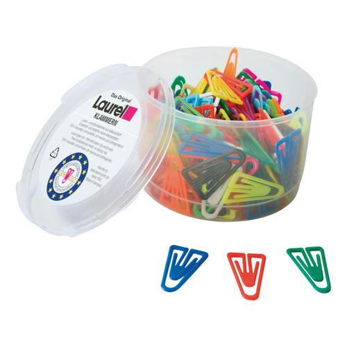 Laurel Paperclips Plastic Non Magnetising 60mm Assorted Colours Ref 25928 [Pack 75] The OT Group