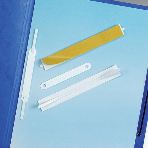 Durable Filing Fasteners Self Adhesive for 80mm White Ref 6908/02 [Pack 100] 802557 Buy online at Office 5Star or contact us Tel 01594 810081 for assistance