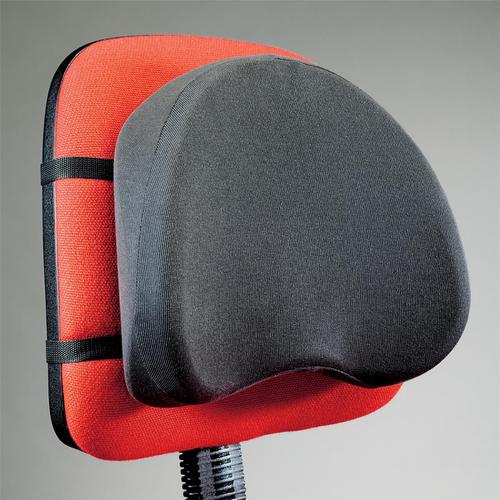 Back Support with Removable Cover Adjustable Strap Black Ref BS001 829285 Buy online at Office 5Star or contact us Tel 01594 810081 for assistance