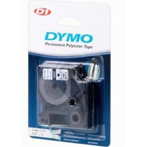 Dymo D1 Tape for Labelmaker Polyester Permanent 12x5.5mm Black on White Ref 16959 S0718060 300417 Buy online at Office 5Star or contact us Tel 01594 810081 for assistance