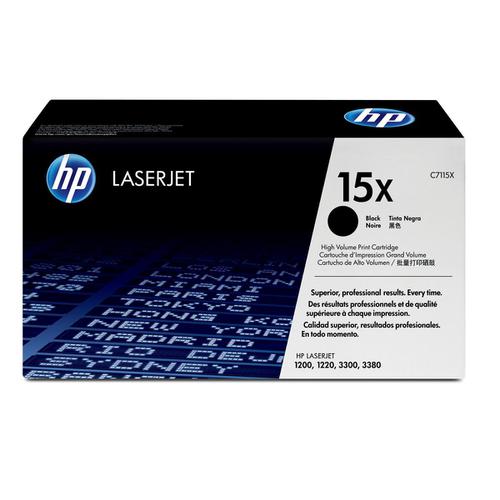 HP 15X Laser Toner Cartridge High Yield Page Life 3500pp Black Ref C7115X HP