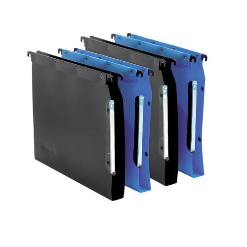 Elba Ultimate Polypro Linking Lateral File Polypropylene 15mm V-base A4 Blue Ref 100330583 [Pack 25] Hamelin