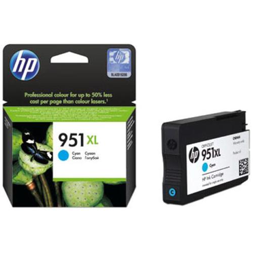 Hewlett Packard [HP]No.951XL Inkjet Cartridge High Yield Page Life 1500pp 24ml Cyan Ref CN046AE