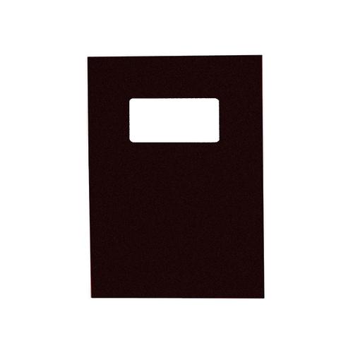 GBC Binding Covers Leatherboard Window 250gsm A4 Black Ref 46705E [Pack 25x2]