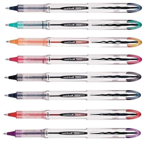 Uni-ball UB200 Vision Elite Rollerball Pen 0.8mm Tip Black Ref 707539000 [Pack 12] Mitsubishi Pencil Company