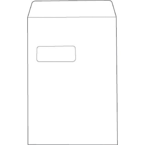 5 Star Value Envelopes Pocket Press Seal Window 100gsm C4 324x229mm White [Pack 250]  553274