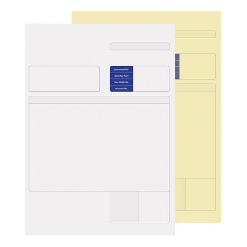 Sage Compatible Multipurpose Form 2-Part for Laser or Inkjet White Yellow Ref SE82 [Pack 500]