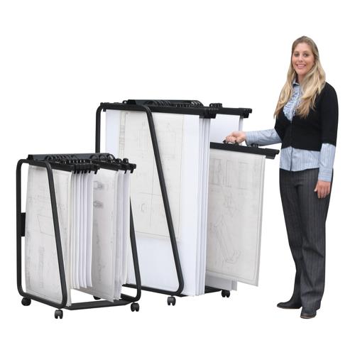 Arnos Hang-A-Plan General Front Load Trolley for Approx 20 Binders A0-A1-A2-B1 W550xD800xH1320mm Ref D060
