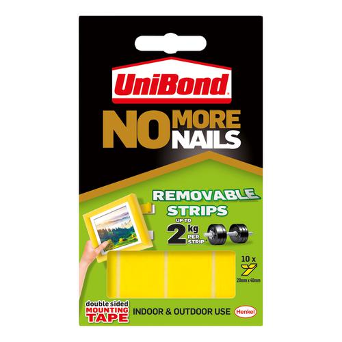 UniBond No More Nails Removable Strips 20mm x 40mm