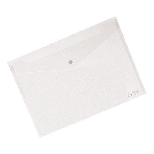 SSeco Wallet Popper Seal Heavy-duty Polypropylene Oxo-biodegradable A4 Clear Ref 30085-CL [Pack 5]