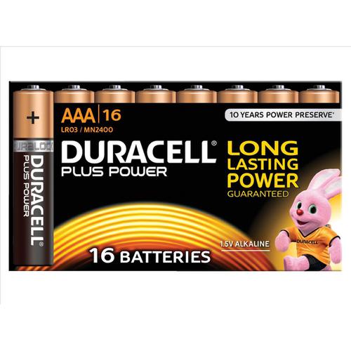 Duracell Plus Power Battery Alkaline 1.5V AAA Ref 81275409 [Pack 16]