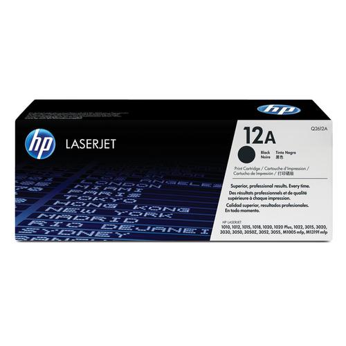 HP 12A Laser Toner Cartridge Page Life 2000pp Black Ref Q2612A