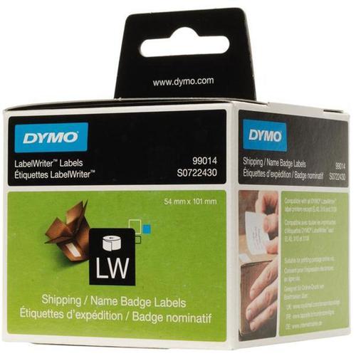 Dymo Labelwriter Labels Name Badge and Shipping 54x101mm White Ref 99014 S0722430 [Pack 220]