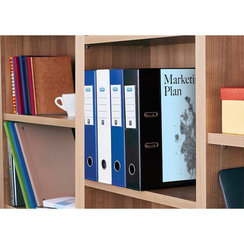 Elba Lever Arch File with Clear PVC Cover 70mm Spine A4 Black Ref 100080896 [Pack 10] Hamelin